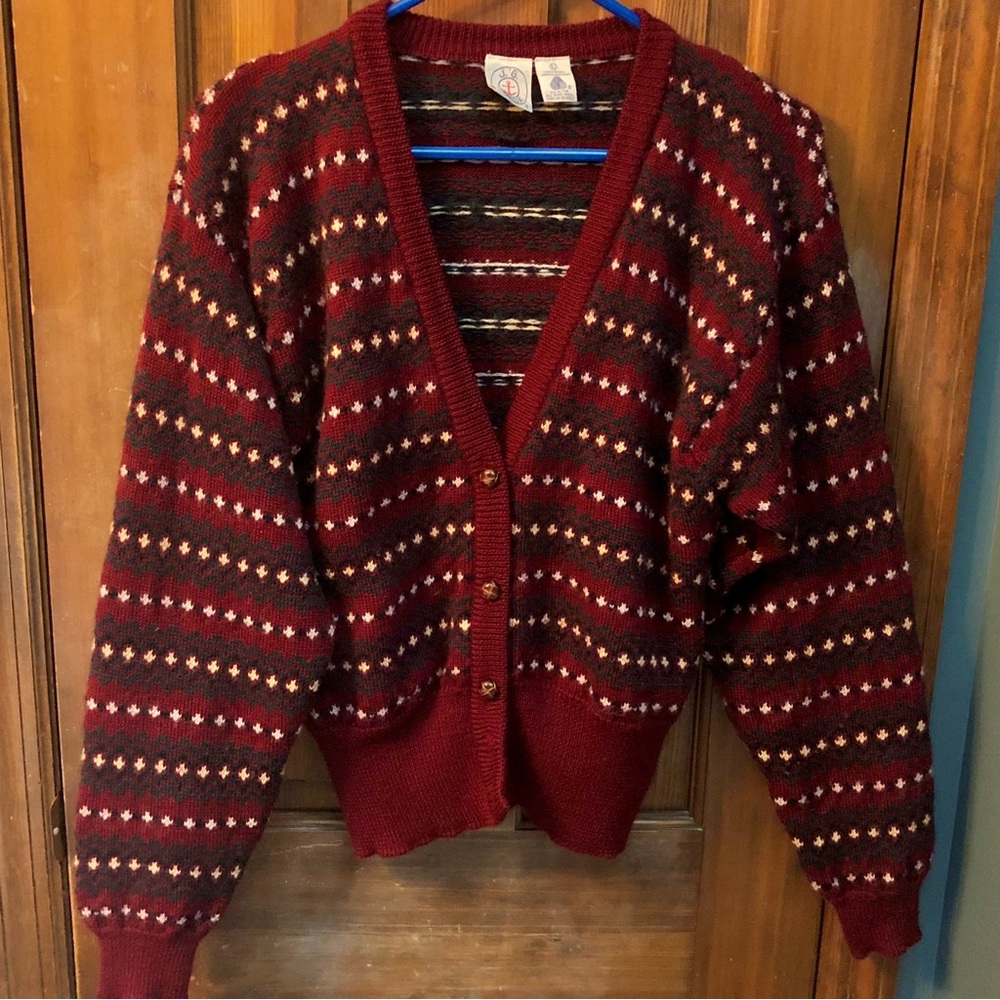 Vintage J.G. Hook 100% Wool Cardigan Sweater